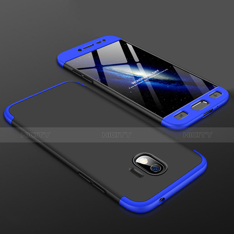 Funda Dura Plastico Rigida Carcasa Mate Frontal y Trasera 360 Grados para Samsung Galaxy Grand Prime Pro (2018) Azul y Negro