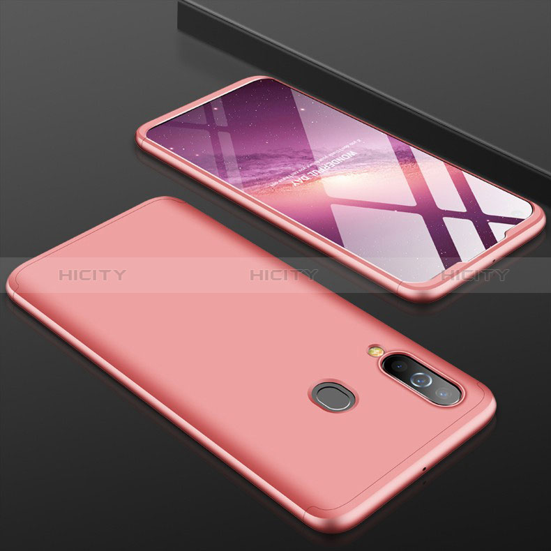 Funda Dura Plastico Rigida Carcasa Mate Frontal y Trasera 360 Grados para Samsung Galaxy M40 Oro Rosa