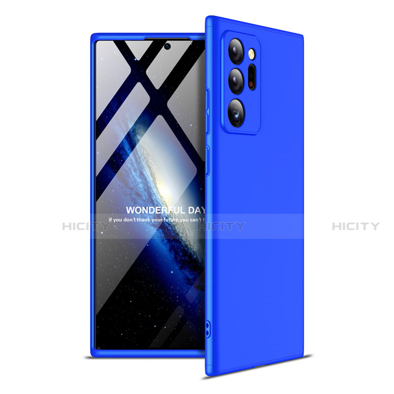Funda Dura Plastico Rigida Carcasa Mate Frontal y Trasera 360 Grados para Samsung Galaxy Note 20 Ultra 5G Azul