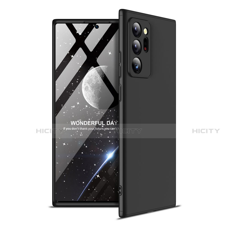 Funda Dura Plastico Rigida Carcasa Mate Frontal y Trasera 360 Grados para Samsung Galaxy Note 20 Ultra 5G Negro