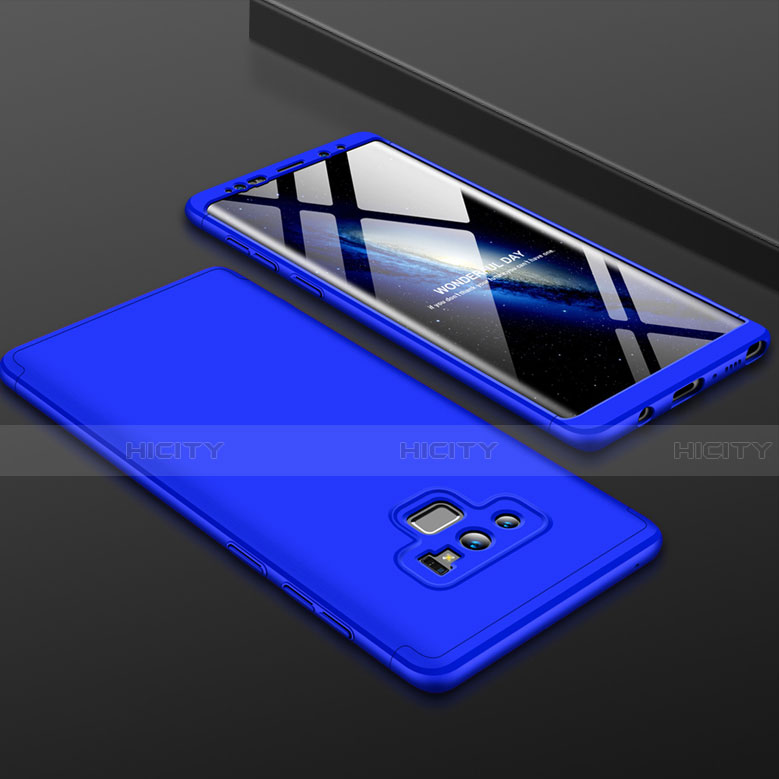 Funda Dura Plastico Rigida Carcasa Mate Frontal y Trasera 360 Grados para Samsung Galaxy Note 9 Azul