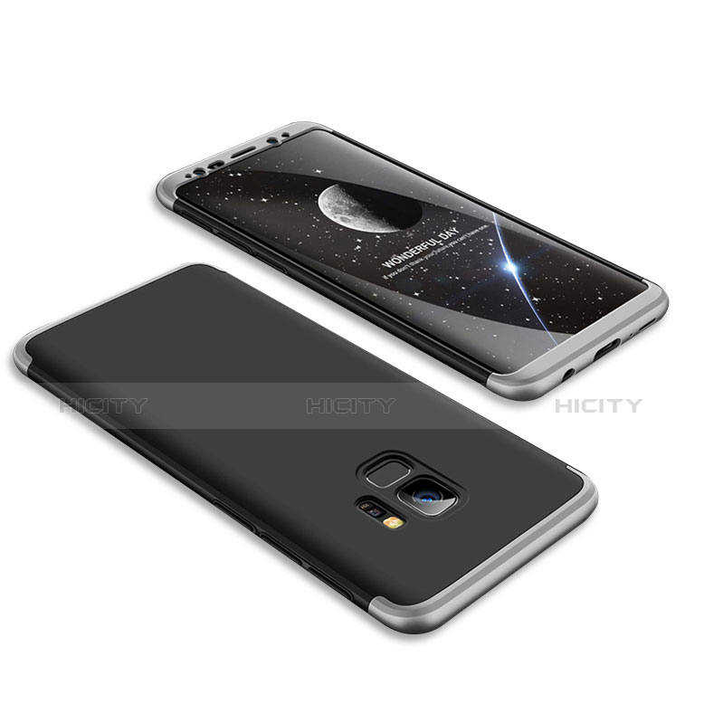 Funda Dura Plastico Rigida Carcasa Mate Frontal y Trasera 360 Grados para Samsung Galaxy S9 Gris
