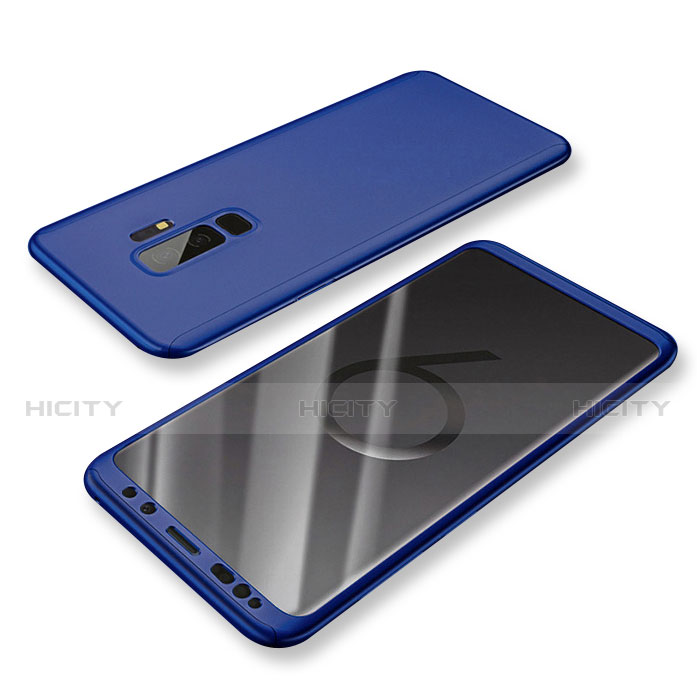 Funda Dura Plastico Rigida Carcasa Mate Frontal y Trasera 360 Grados para Samsung Galaxy S9 Plus Azul