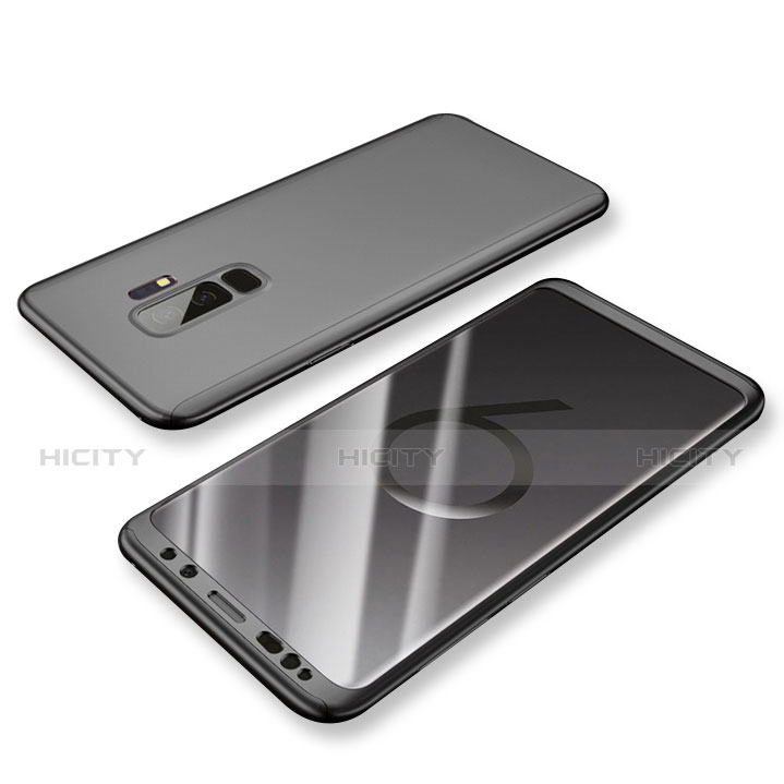 Funda Dura Plastico Rigida Carcasa Mate Frontal y Trasera 360 Grados para Samsung Galaxy S9 Plus Negro