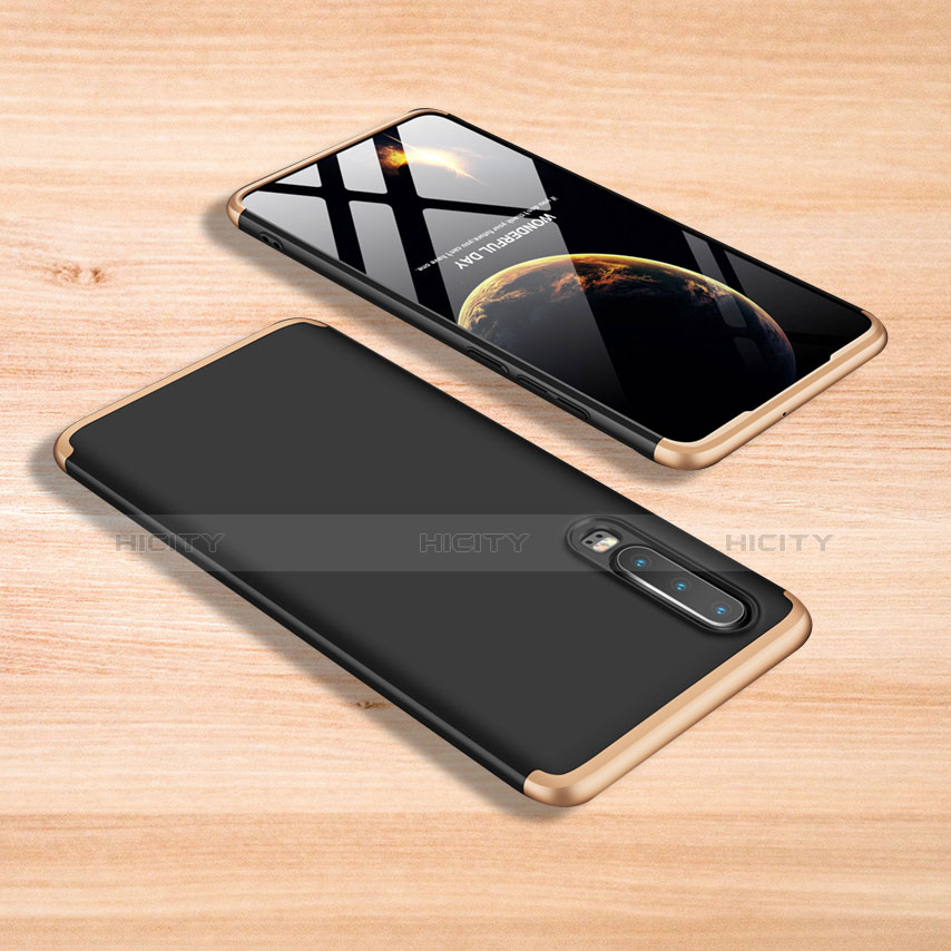 Funda Dura Plastico Rigida Carcasa Mate Frontal y Trasera 360 Grados para Xiaomi Mi 9 Pro 5G Oro y Negro