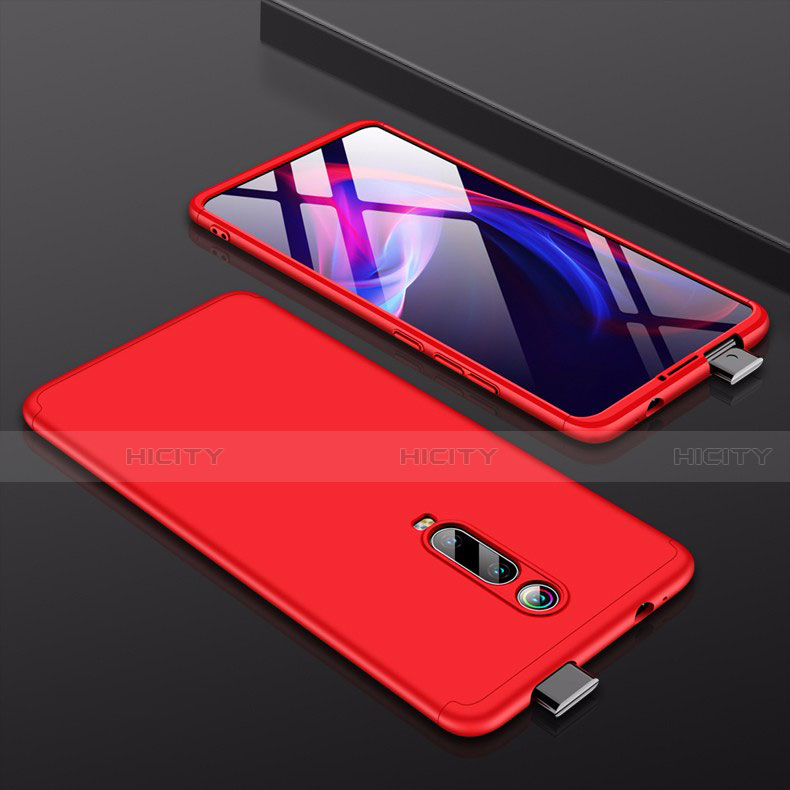 Funda Dura Plastico Rigida Carcasa Mate Frontal y Trasera 360 Grados para Xiaomi Mi 9T Pro Rojo