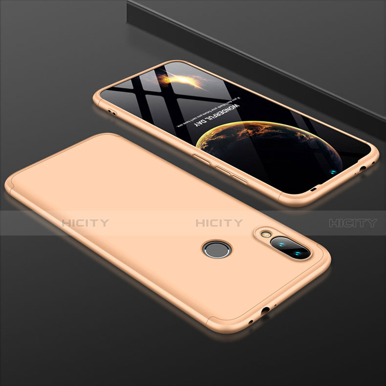 Funda Dura Plastico Rigida Carcasa Mate Frontal y Trasera 360 Grados para Xiaomi Redmi 7 Oro