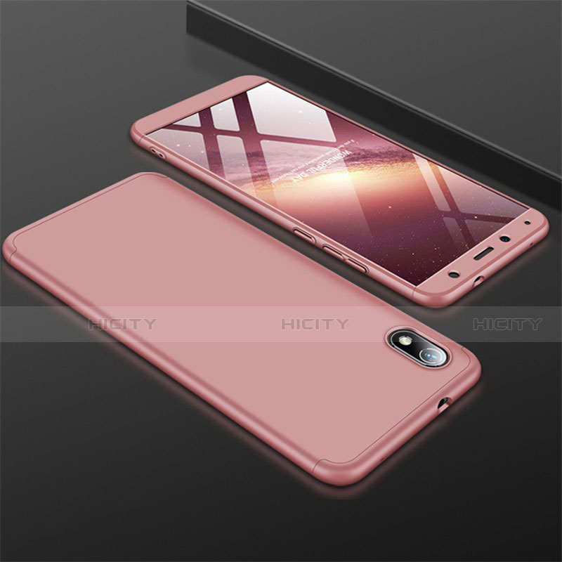 Funda Dura Plastico Rigida Carcasa Mate Frontal y Trasera 360 Grados para Xiaomi Redmi 7A Oro Rosa