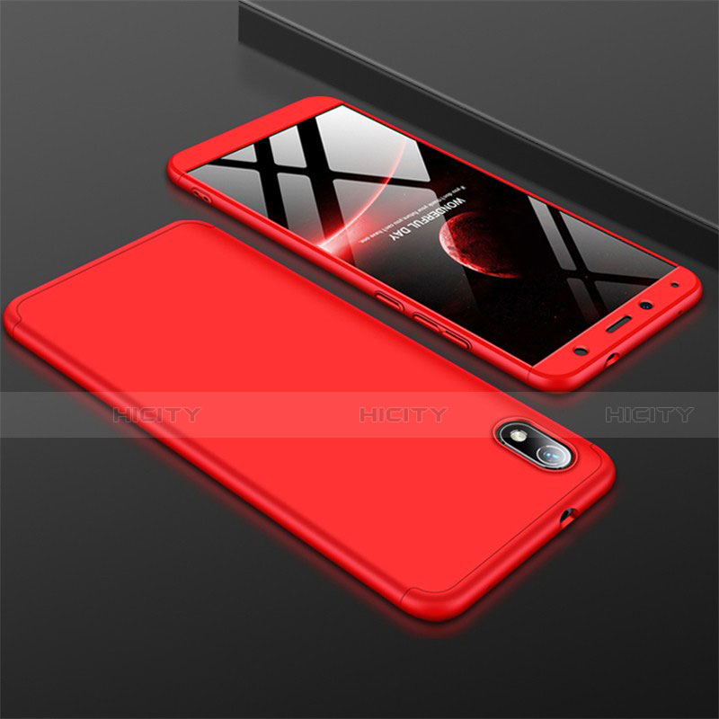 Funda Dura Plastico Rigida Carcasa Mate Frontal y Trasera 360 Grados para Xiaomi Redmi 7A Rojo