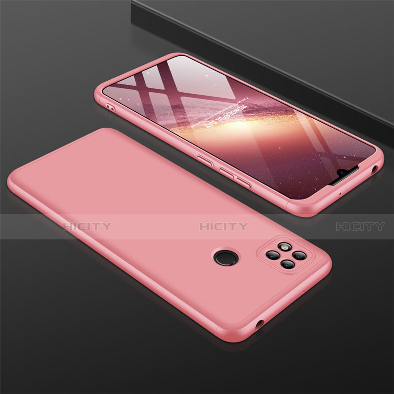 Funda Dura Plastico Rigida Carcasa Mate Frontal y Trasera 360 Grados para Xiaomi Redmi 9 India Oro Rosa