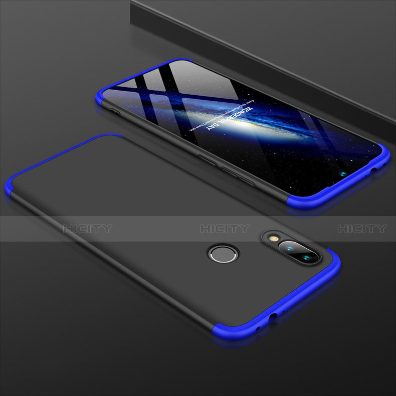 Funda Dura Plastico Rigida Carcasa Mate Frontal y Trasera 360 Grados para Xiaomi Redmi Note 7 Pro Azul y Negro