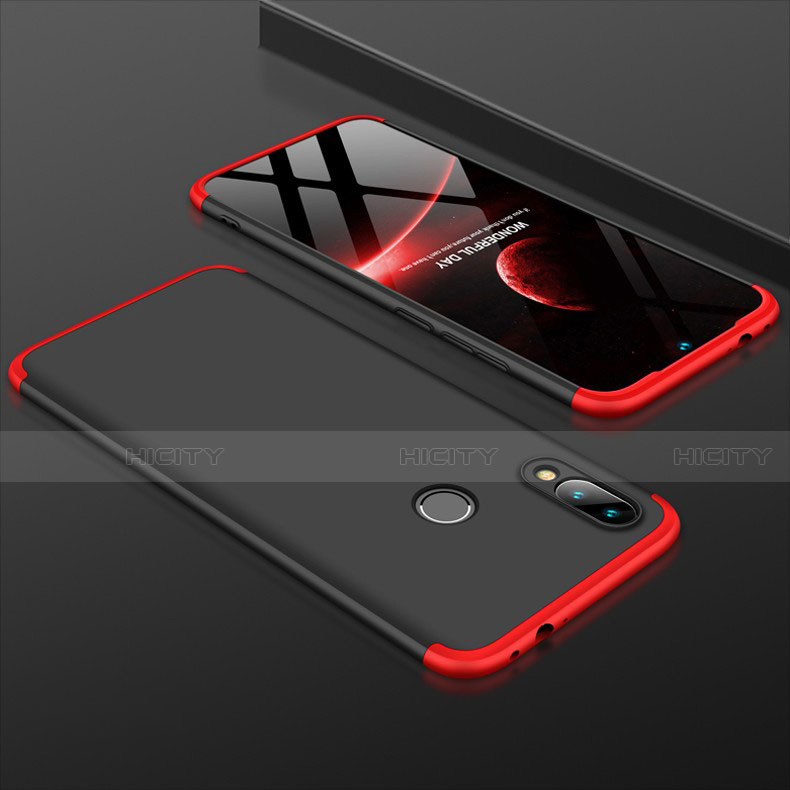 Funda Dura Plastico Rigida Carcasa Mate Frontal y Trasera 360 Grados para Xiaomi Redmi Note 7 Pro Rojo y Negro