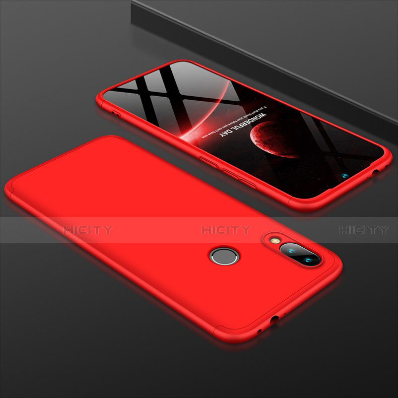 Funda Dura Plastico Rigida Carcasa Mate Frontal y Trasera 360 Grados para Xiaomi Redmi Note 7 Rojo