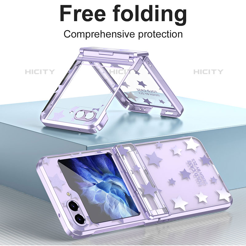 Funda Dura Plastico Rigida Carcasa Mate Frontal y Trasera 360 Grados ZL6 para Samsung Galaxy Z Flip5 5G