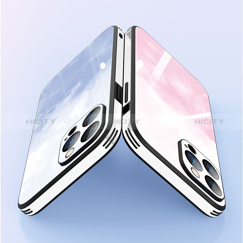 Funda Dura Plastico Rigida Carcasa Mate Gradiente AT1 para Apple iPhone 15 Pro