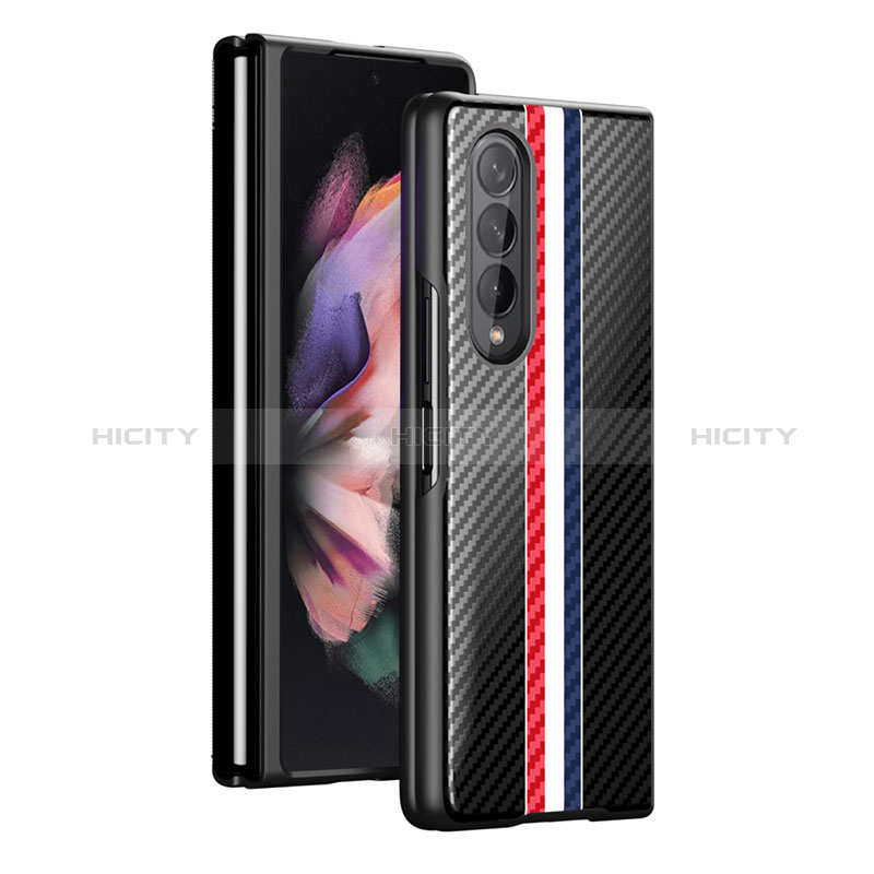 Funda Dura Plastico Rigida Carcasa Mate H01 para Samsung Galaxy Z Fold3 5G Negro