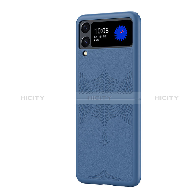 Funda Dura Plastico Rigida Carcasa Mate H03 para Samsung Galaxy Z Flip3 5G Azul
