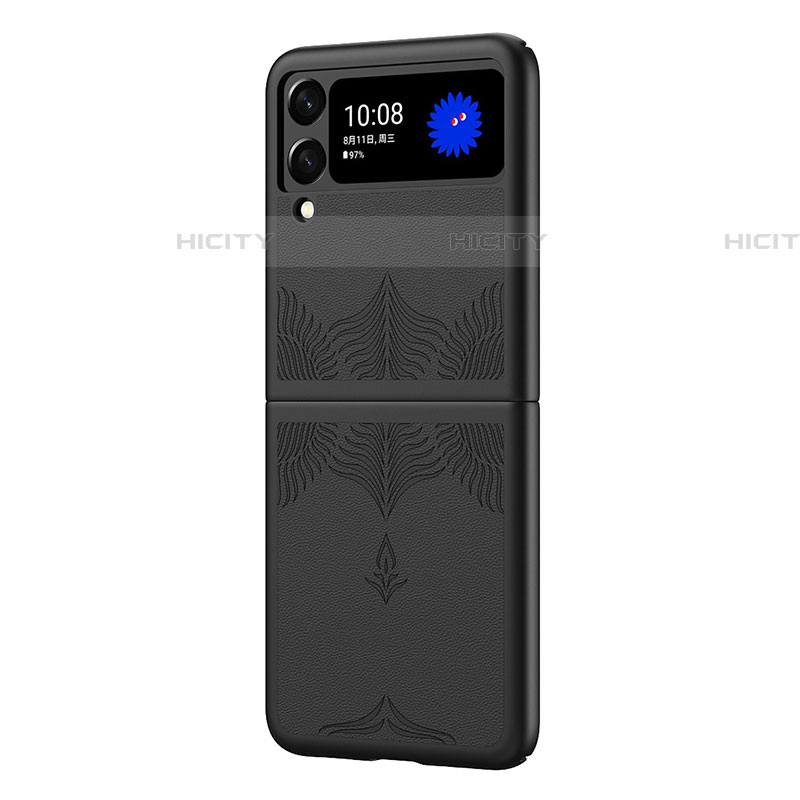 Funda Dura Plastico Rigida Carcasa Mate H03 para Samsung Galaxy Z Flip4 5G Negro