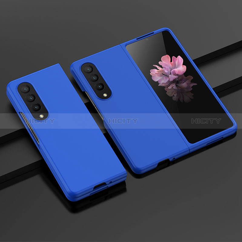 Funda Dura Plastico Rigida Carcasa Mate H04 para Samsung Galaxy Z Fold3 5G Azul