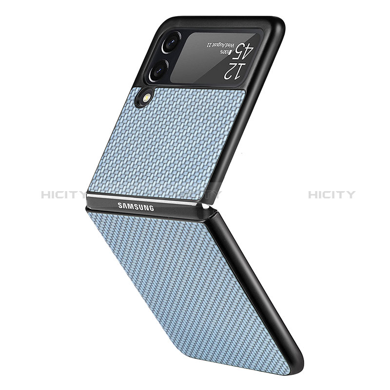 Funda Dura Plastico Rigida Carcasa Mate H05 para Samsung Galaxy Z Flip3 5G Azul
