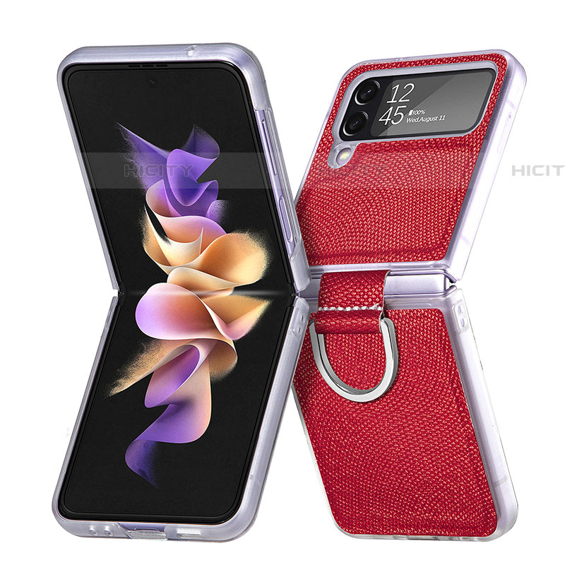 Funda Dura Plastico Rigida Carcasa Mate H05 para Samsung Galaxy Z Flip4 5G Rojo