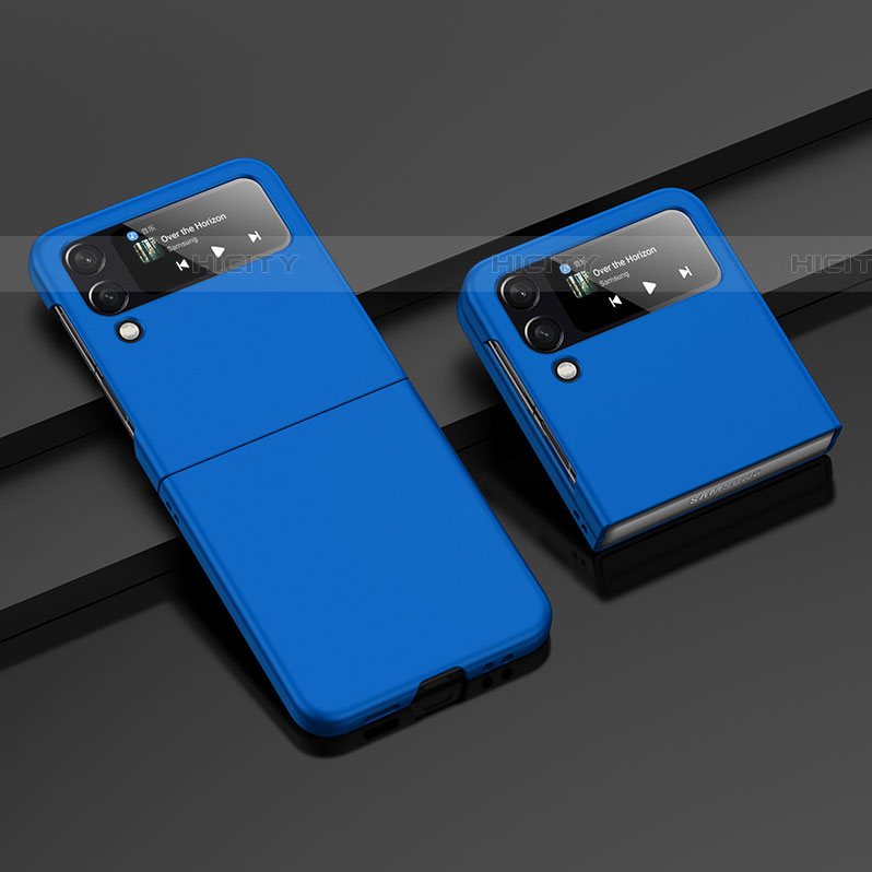 Funda Dura Plastico Rigida Carcasa Mate H07 para Samsung Galaxy Z Flip4 5G Azul