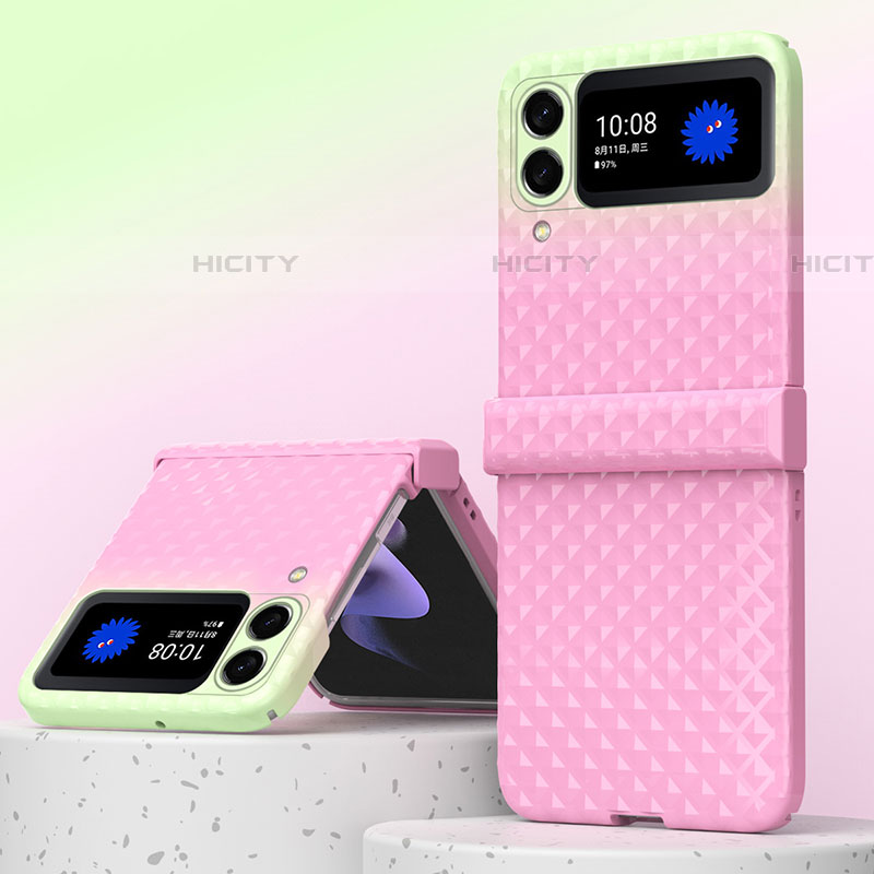 Funda Dura Plastico Rigida Carcasa Mate H07 para Samsung Galaxy Z Fold4 5G Oro Rosa