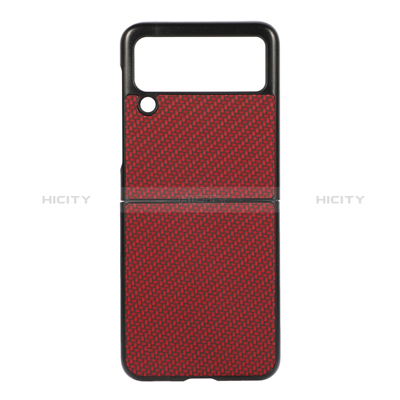 Funda Dura Plastico Rigida Carcasa Mate H08 para Samsung Galaxy Z Flip3 5G Rojo