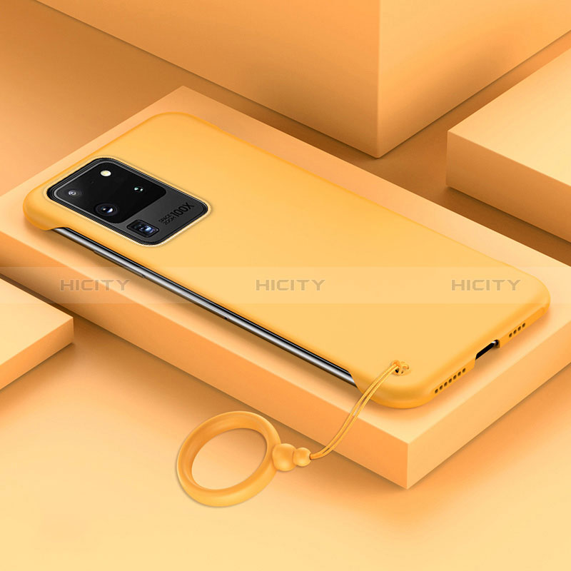 Funda Dura Plastico Rigida Carcasa Mate JS1 para Samsung Galaxy S20 Ultra Amarillo