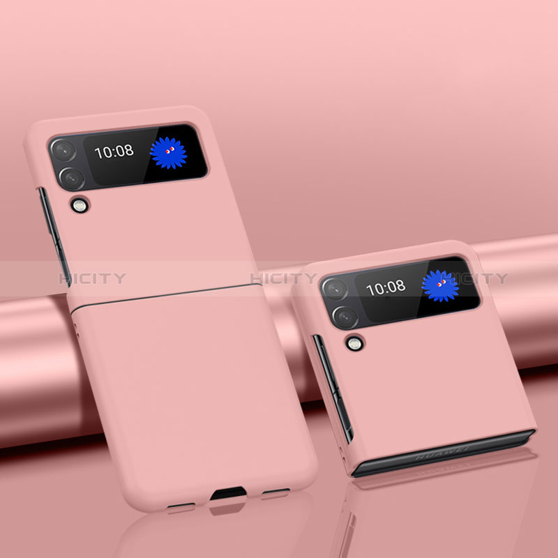 Funda Dura Plastico Rigida Carcasa Mate L01 para Samsung Galaxy Z Flip3 5G Oro Rosa
