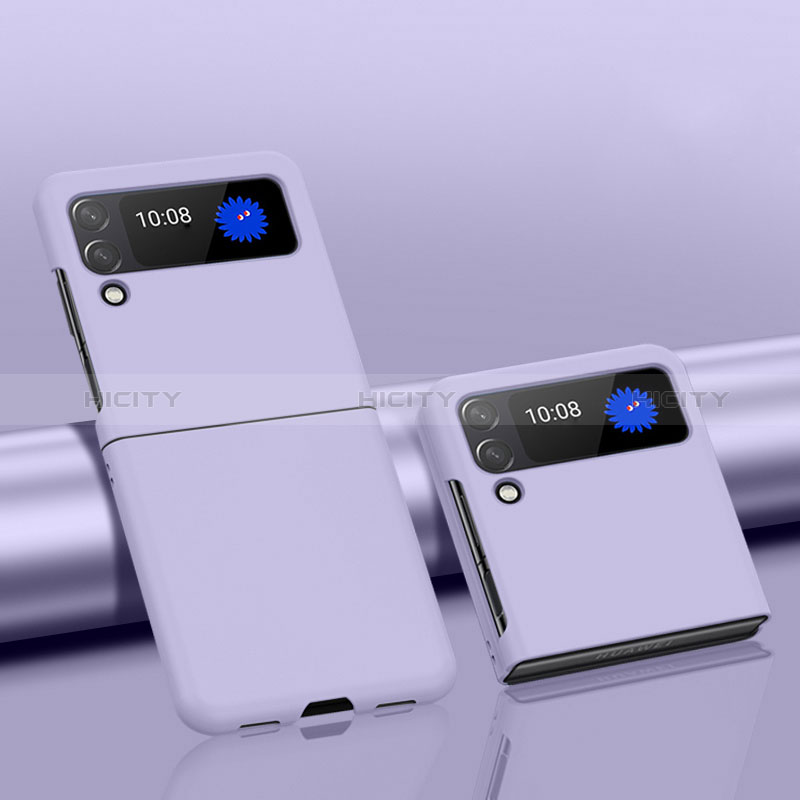 Funda Dura Plastico Rigida Carcasa Mate L01 para Samsung Galaxy Z Flip3 5G Purpura Claro