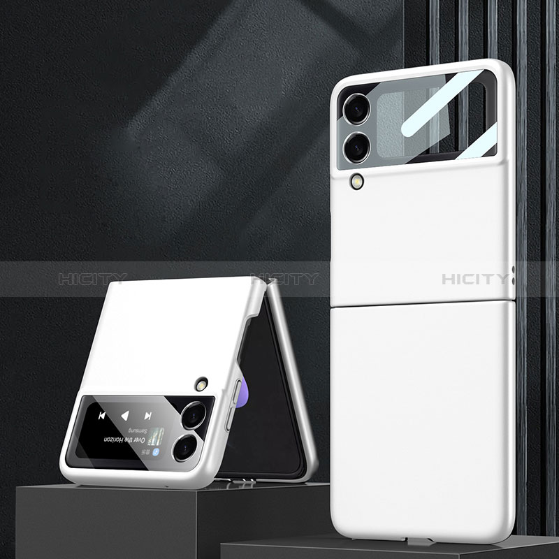 Funda Dura Plastico Rigida Carcasa Mate L02 para Samsung Galaxy Z Flip3 5G Blanco