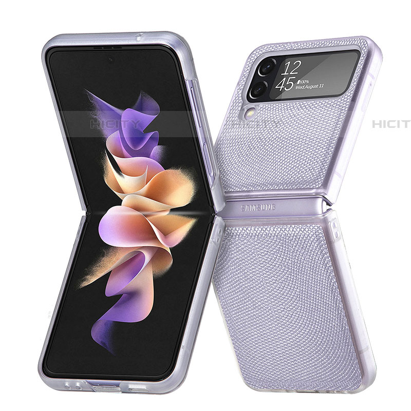 Funda Dura Plastico Rigida Carcasa Mate L04 para Samsung Galaxy Z Flip4 5G Purpura Claro
