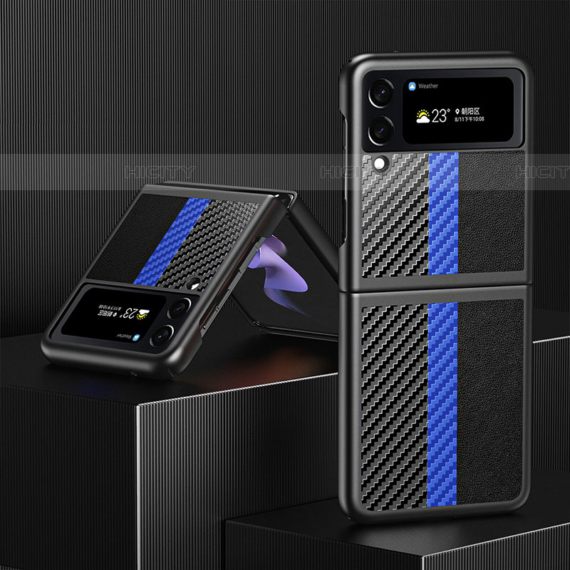 Funda Dura Plastico Rigida Carcasa Mate L06 para Samsung Galaxy Z Flip4 5G Azul