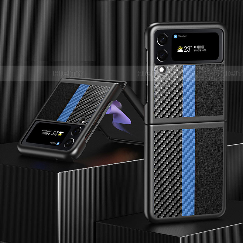 Funda Dura Plastico Rigida Carcasa Mate L06 para Samsung Galaxy Z Flip4 5G Azul Cielo