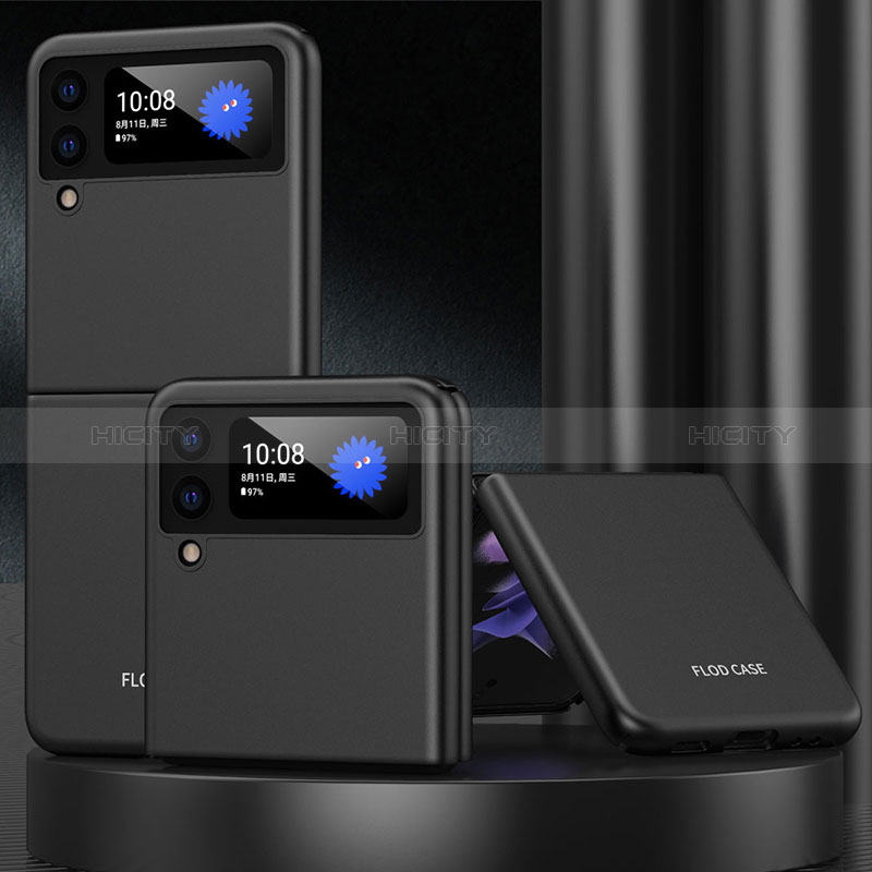 Funda Dura Plastico Rigida Carcasa Mate L09 para Samsung Galaxy Z Flip3 5G Negro