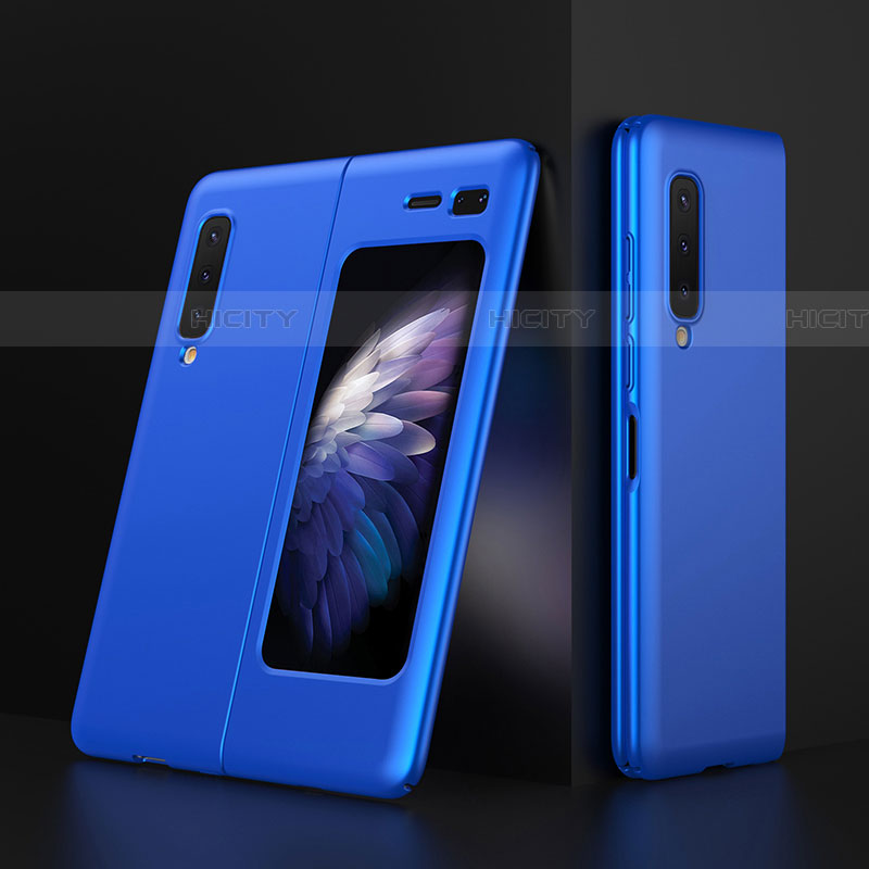 Funda Dura Plastico Rigida Carcasa Mate M01 para Samsung Galaxy Fold Azul