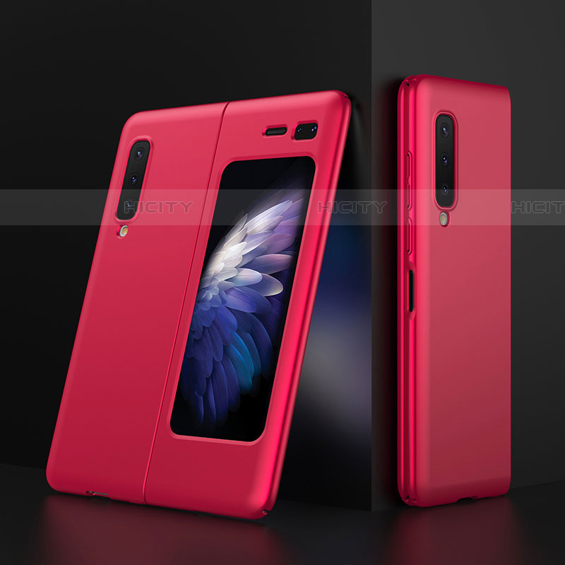 Funda Dura Plastico Rigida Carcasa Mate M01 para Samsung Galaxy Fold Rojo