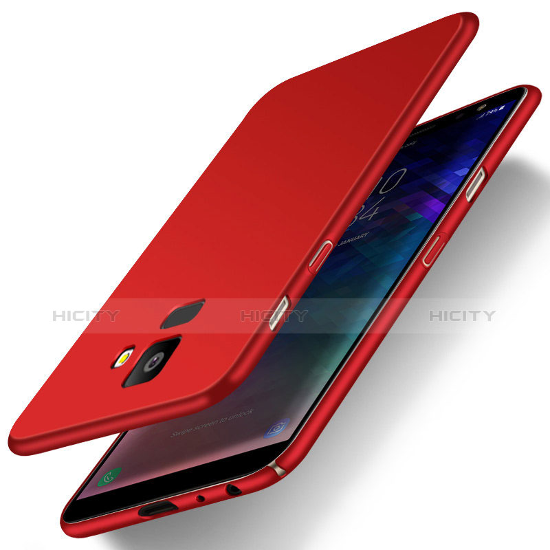Funda Dura Plastico Rigida Carcasa Mate M01 para Samsung Galaxy J6 (2018) J600F Rojo