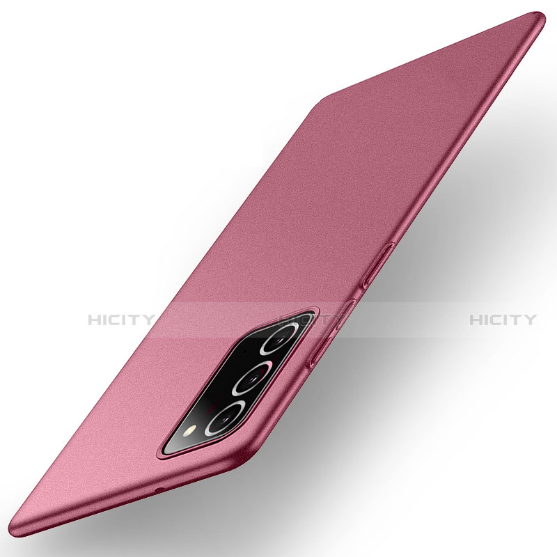 Funda Dura Plastico Rigida Carcasa Mate M01 para Samsung Galaxy Note 20 5G Rojo Rosa