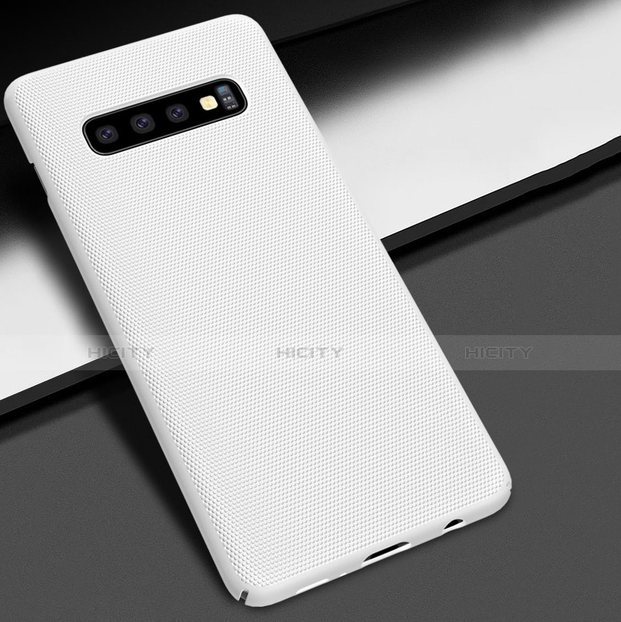 Funda Dura Plastico Rigida Carcasa Mate M01 para Samsung Galaxy S10 Plus Blanco
