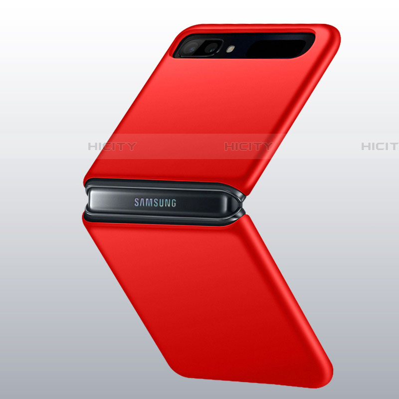 Funda Dura Plastico Rigida Carcasa Mate M01 para Samsung Galaxy Z Flip 5G  Rojo y Negro