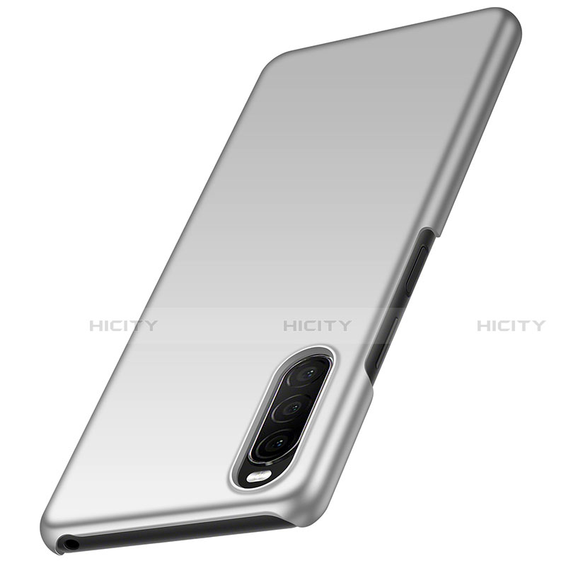 Funda Dura Plastico Rigida Carcasa Mate M01 para Sony Xperia 10 II Plata