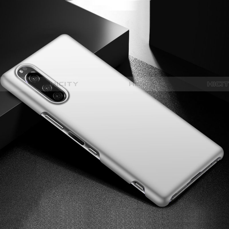 Funda Dura Plastico Rigida Carcasa Mate M01 para Sony Xperia 5 Blanco