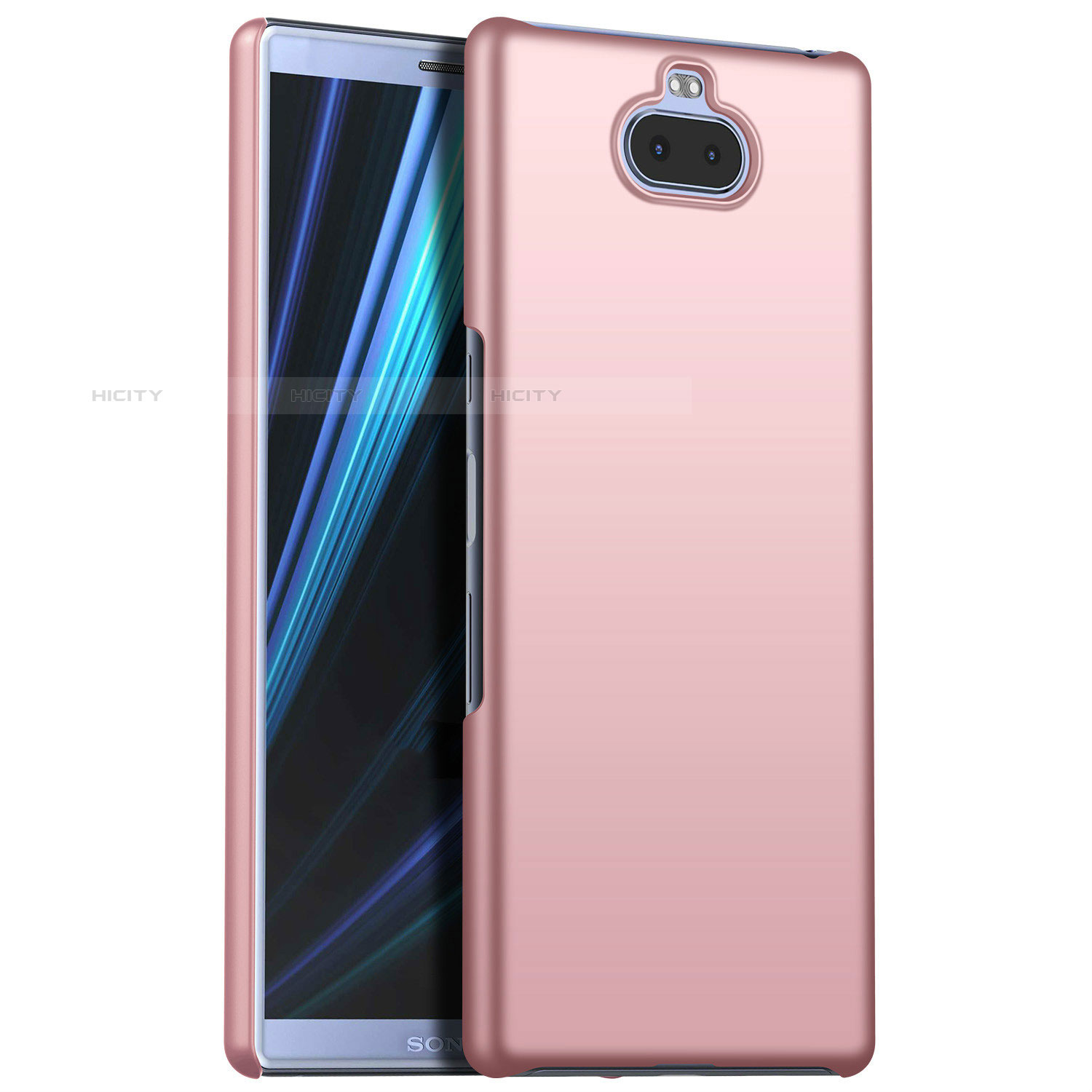 Funda Dura Plastico Rigida Carcasa Mate M01 para Sony Xperia XA3 Oro Rosa