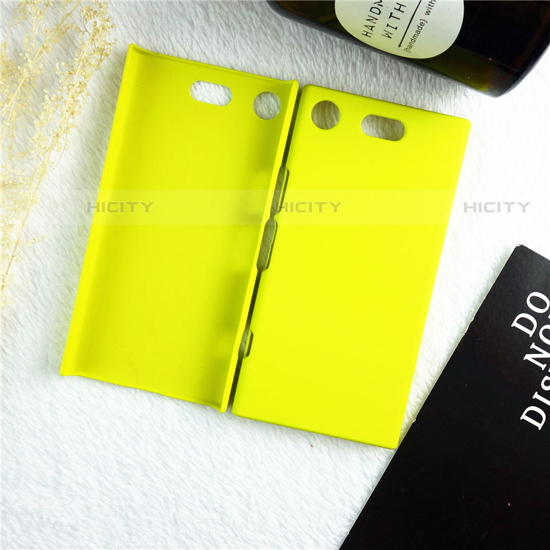 Funda Dura Plastico Rigida Carcasa Mate M01 para Sony Xperia XZ1 Compact Amarillo