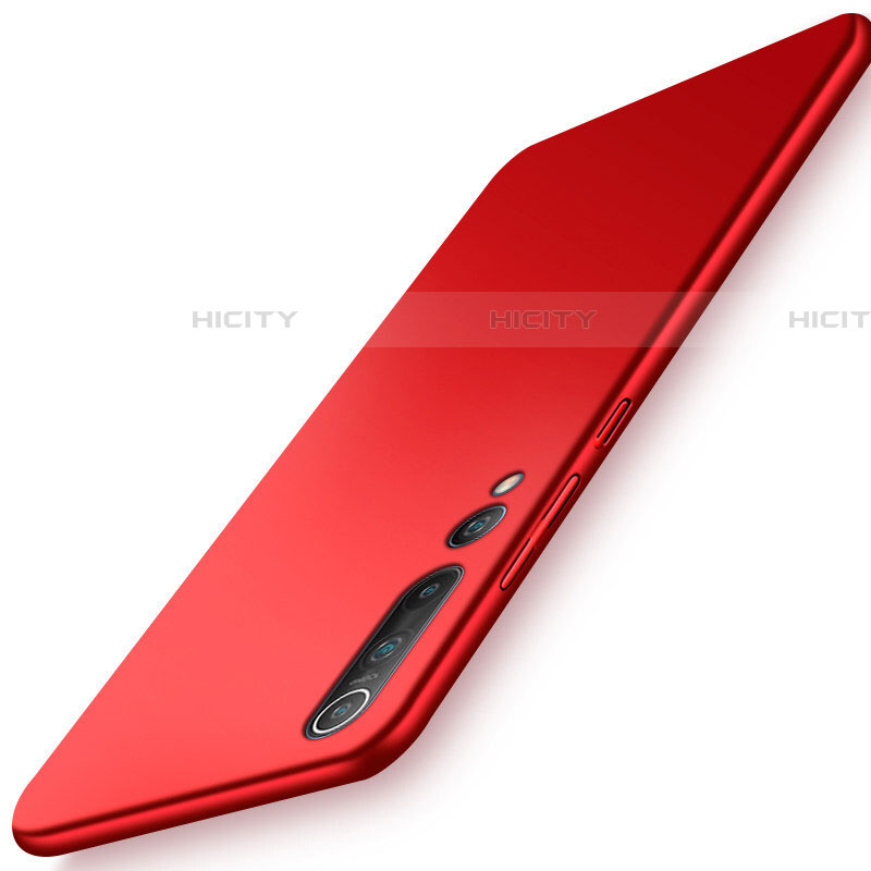 Funda Dura Plastico Rigida Carcasa Mate M01 para Xiaomi Mi 10 Pro Rojo