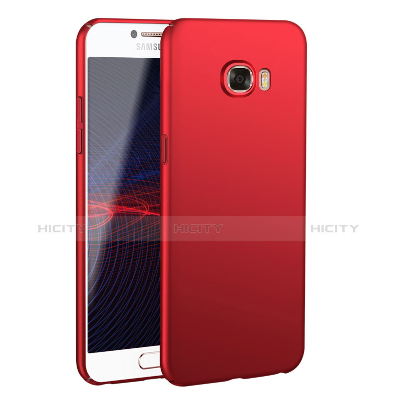 Funda Dura Plastico Rigida Carcasa Mate M02 para Samsung Galaxy C7 SM-C7000 Rojo