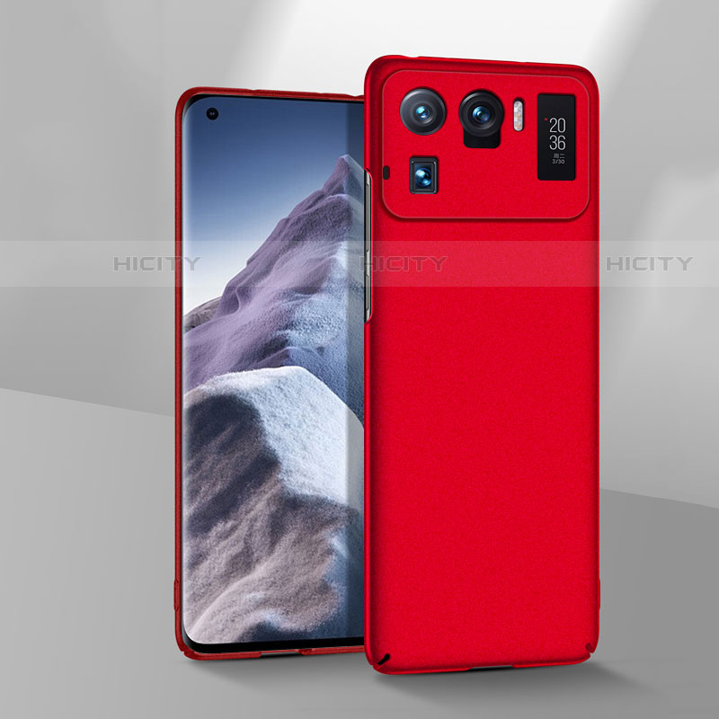 Funda Dura Plastico Rigida Carcasa Mate M02 para Xiaomi Mi 11 Ultra 5G Rojo