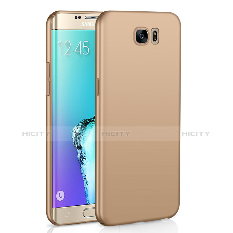 Funda Dura Plastico Rigida Carcasa Mate M03 para Samsung Galaxy S6 Edge SM-G925 Oro